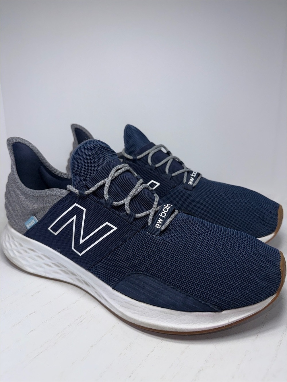 New Balance Fresh Foam Roav Navy Blue and Gray Athletic Shoes Size 15